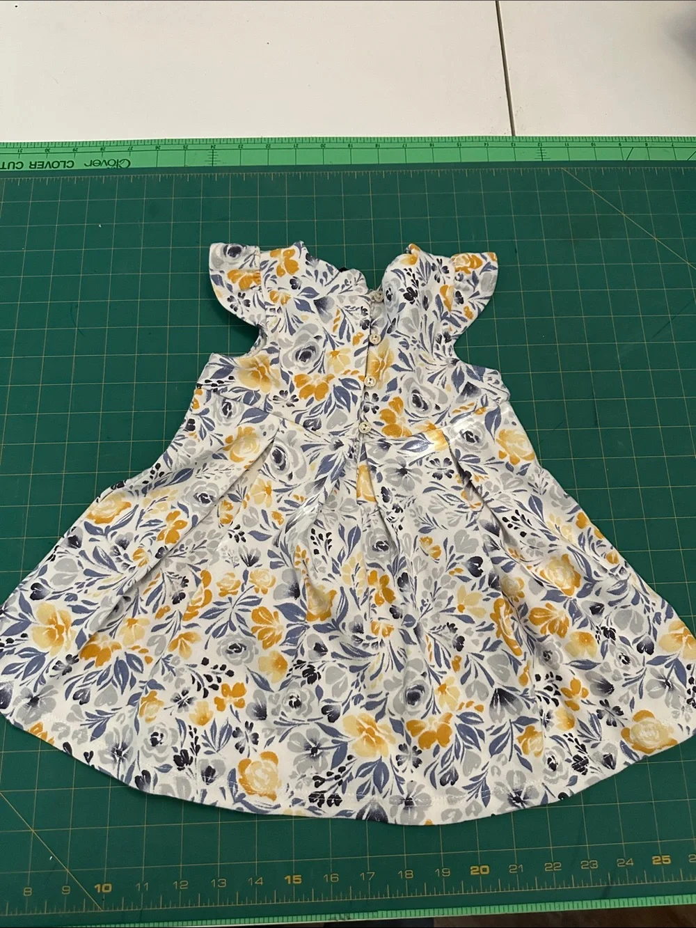 Cynthia Rowley White Floral Dress with Yellow & Blue Print 12 month - Picture 3 of 3
